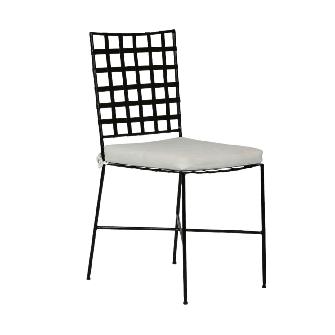 Sheffield Iron Outdoor Dining Chair with cushion