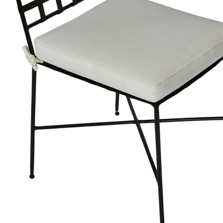 Sheffield Iron Outdoor Dining Chair with cushion