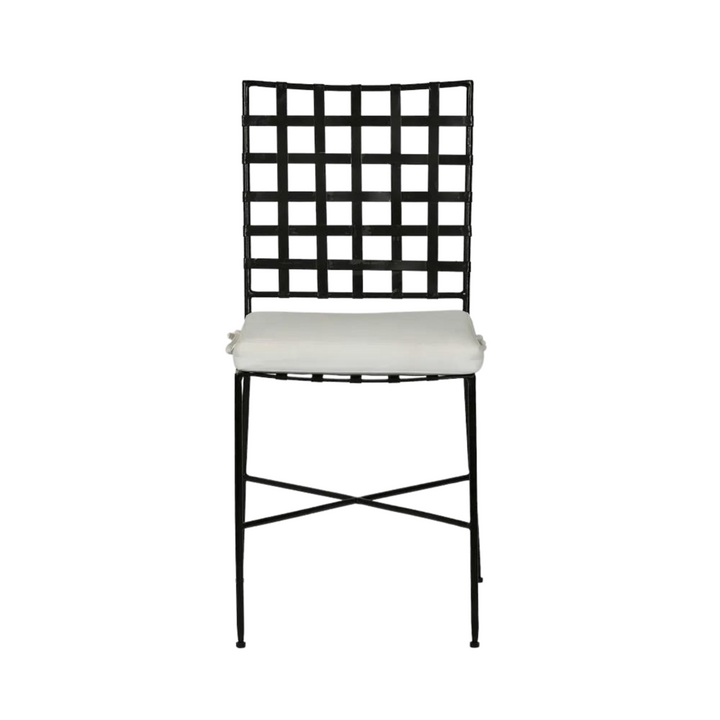 Sheffield Iron Outdoor Dining Chair with cushion