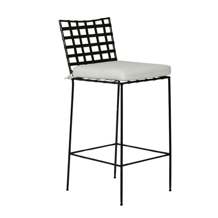 Sheffield Iron Outdoor Bar Chair with cushion