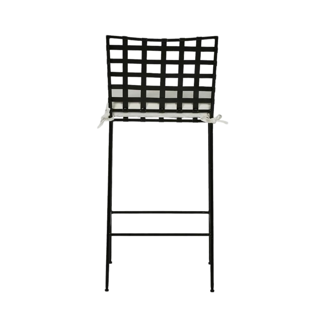 Sheffield Iron Outdoor Bar Chair with cushion