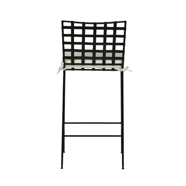 Sheffield Iron Outdoor Bar Chair with cushion