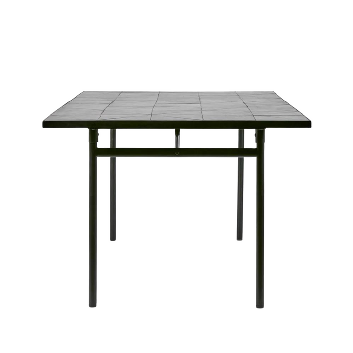 Sheffield Iron/Tiled Outdoor Dining Table Black