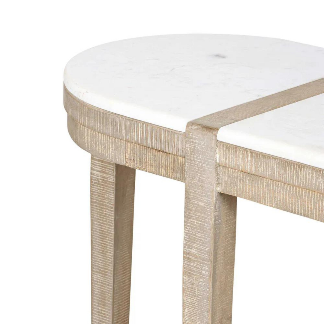 Cantara Marble Oval Console