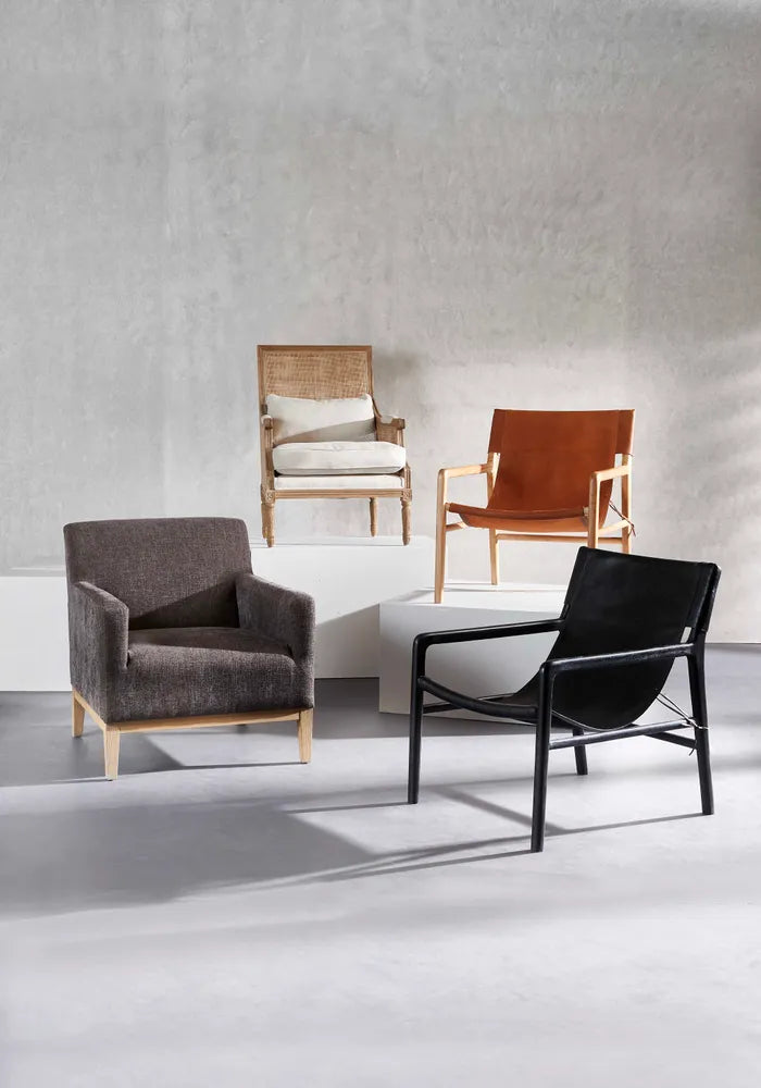 Logan Armchair Chocolate Brown Fabric