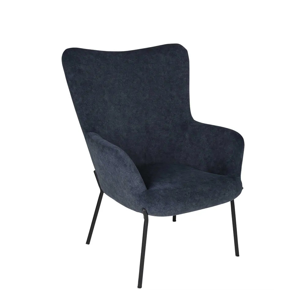 Justin Armchair with Stool Navy