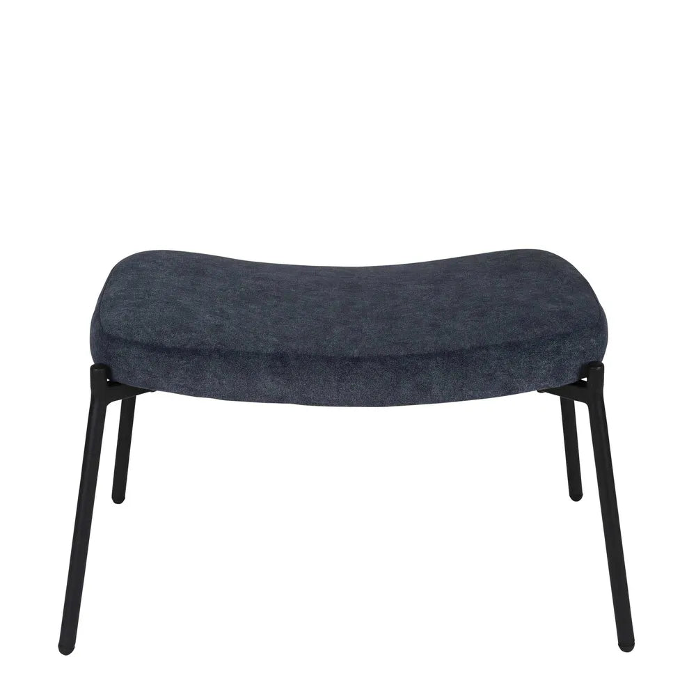 Justin Armchair with Stool Navy