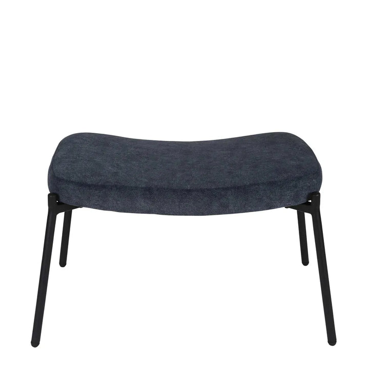 Justin Armchair with Stool Navy