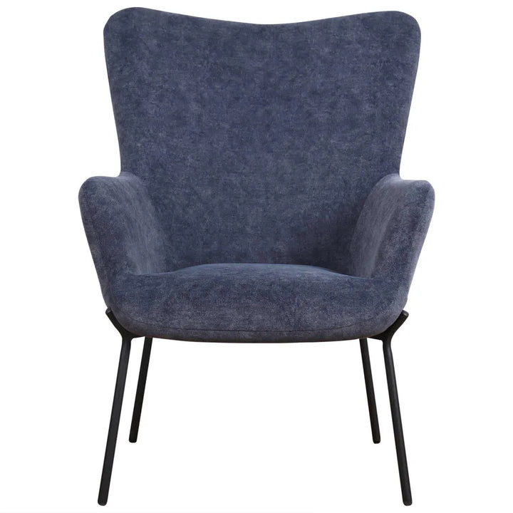 Justin Armchair with Stool Navy
