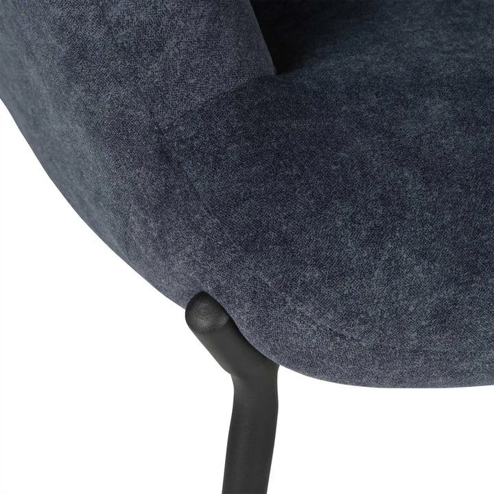 Justin Armchair with Stool Navy