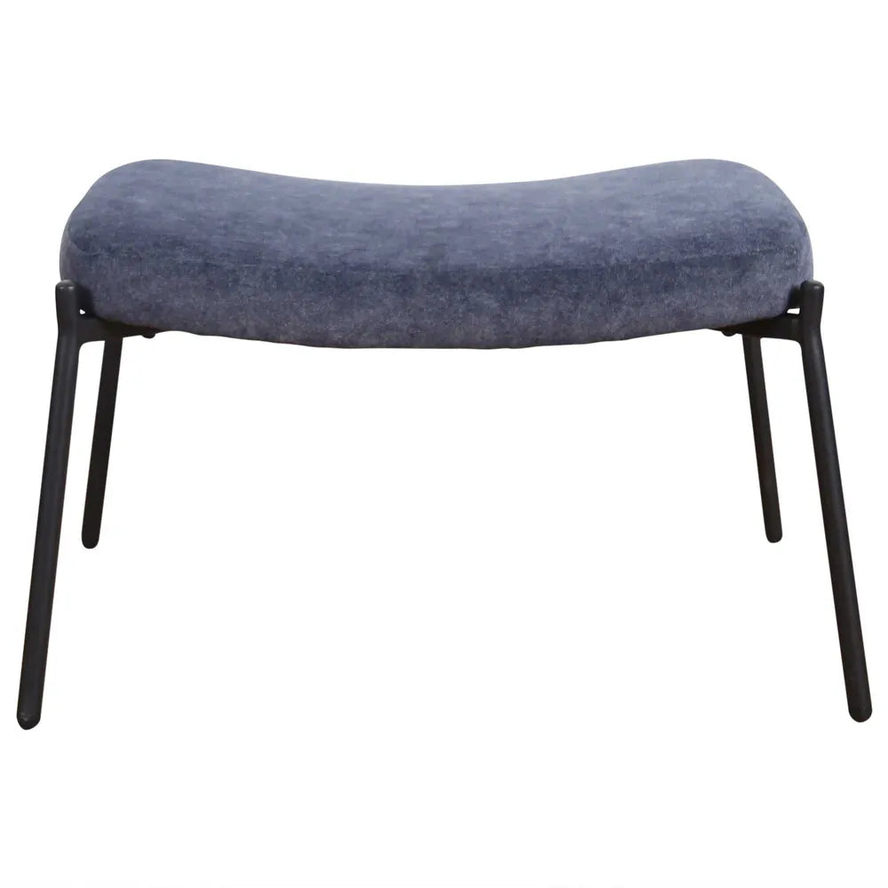 Justin Armchair with Stool Navy