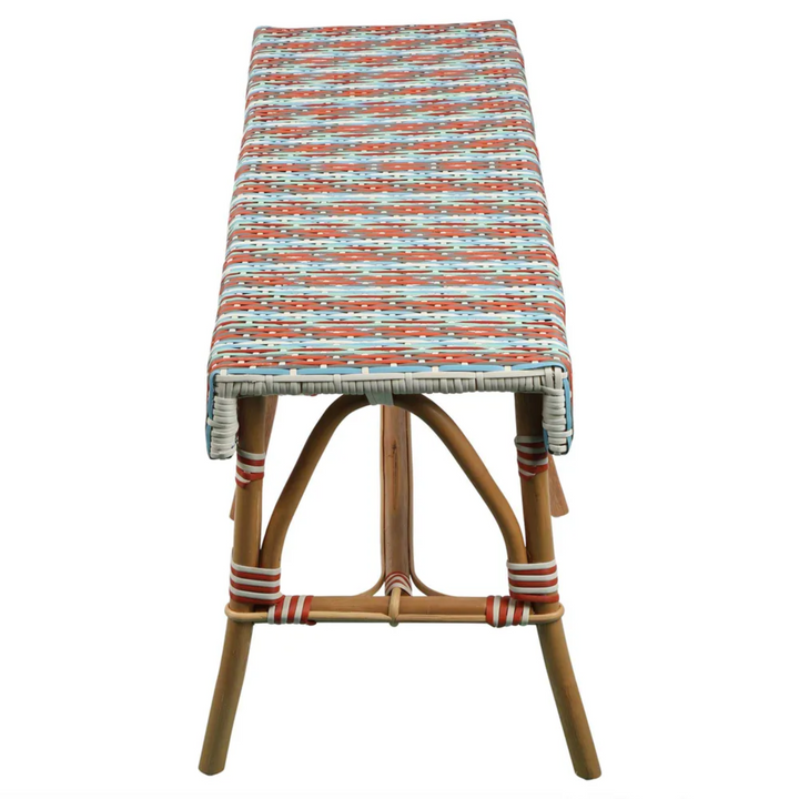 Missoli Rattan Bench Multi Colour