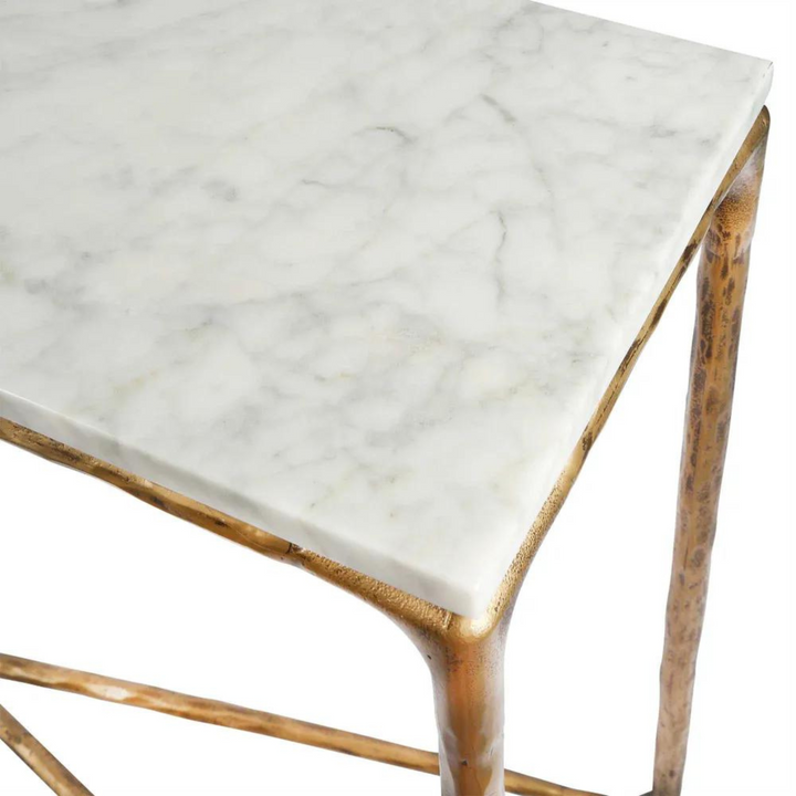Leo Marble Console Gold