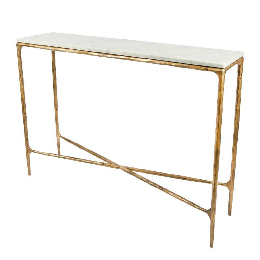 Leo Marble Console Gold