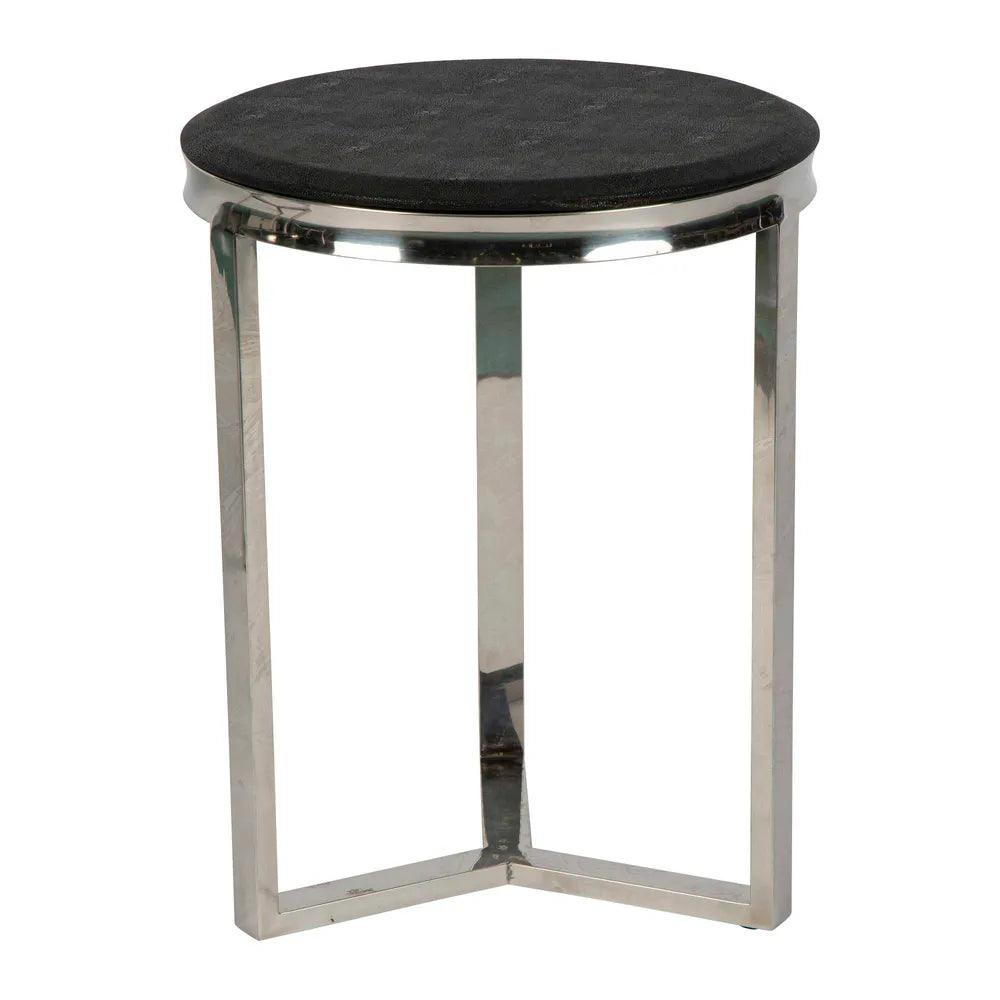 Alor Shagreen Round Tables Set of 2 - Black