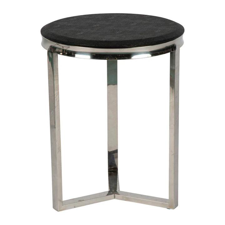 Alor Shagreen Round Tables Set of 2 - Black