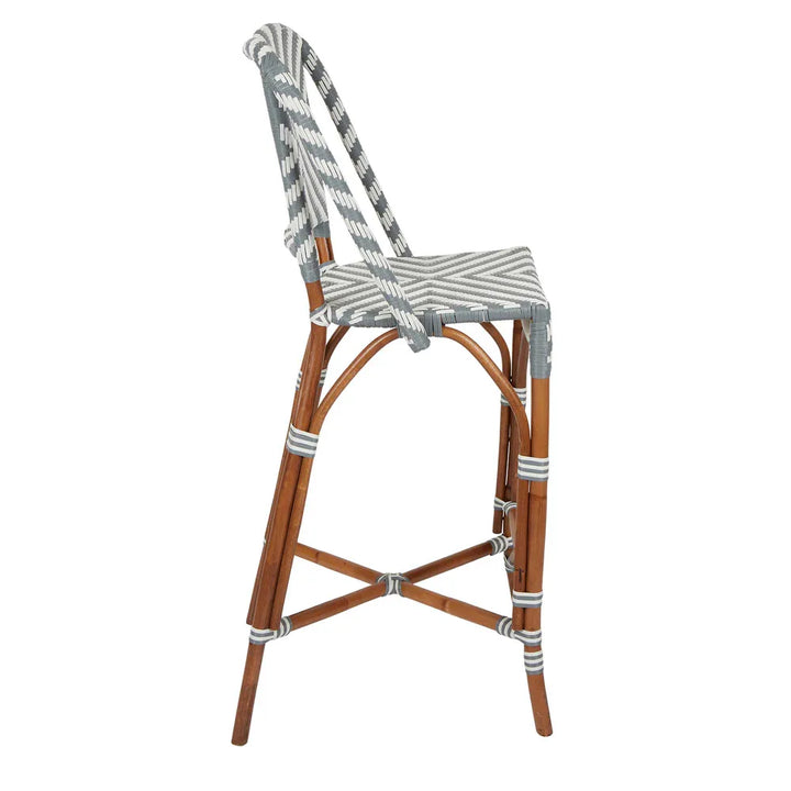 Normandy Rattan Counter Stool Grey