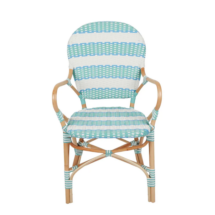 Brighton Rattan Chair Aqua Blue
