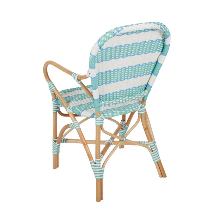 Brighton Rattan Chair Aqua Blue