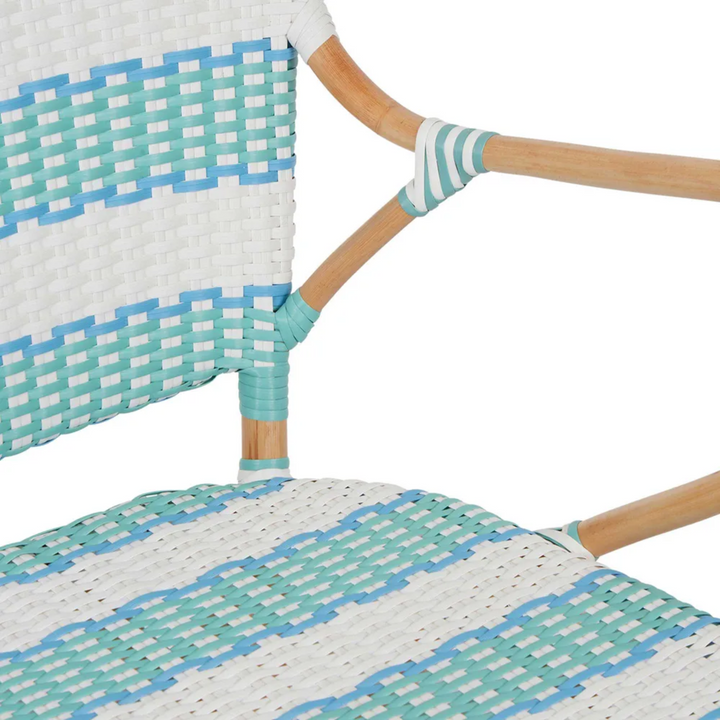 Brighton Rattan Chair Aqua Blue