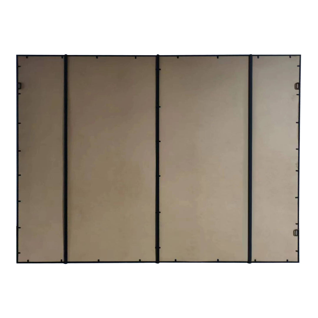 Crawford Rectangular 16 Pane Mirror Black Matt