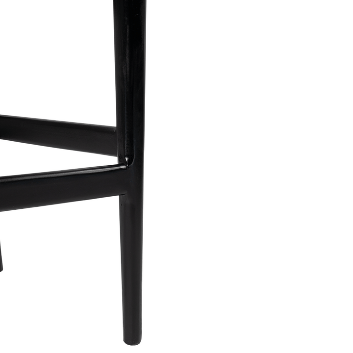 Charlotte Rattan Counter Stool Black