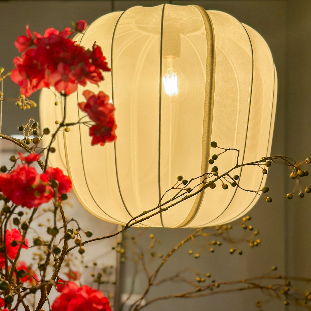 Pumking Ceiling Pendant Large Ivory