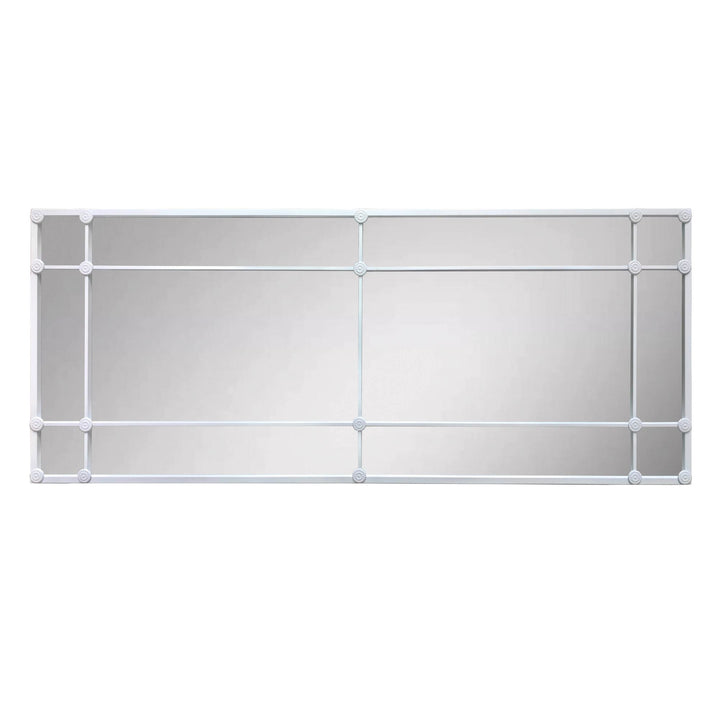 Rectangular 12 Pane Mirror White