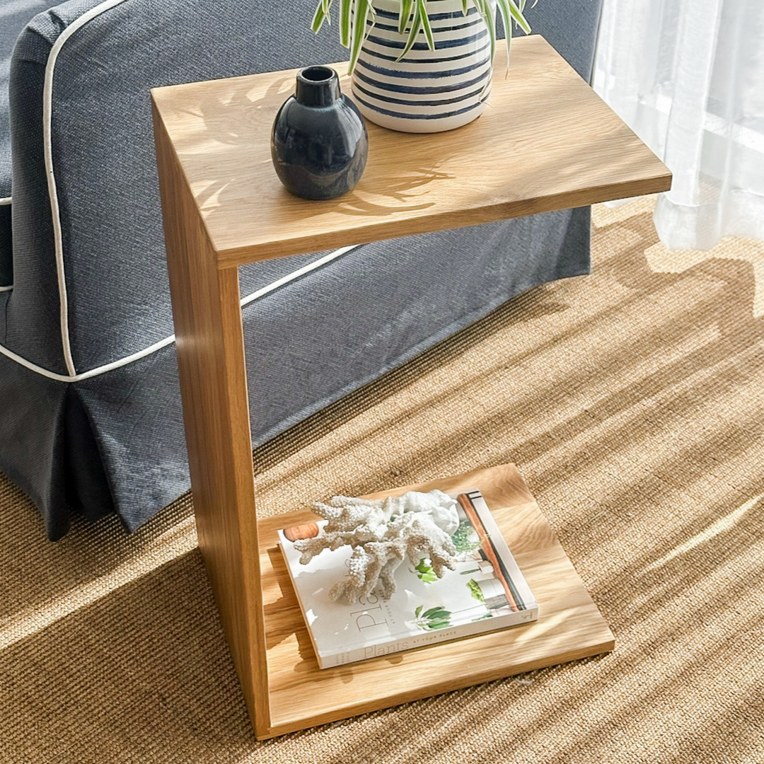 Oslo Oak Lounge Side Table Lacquered Finish