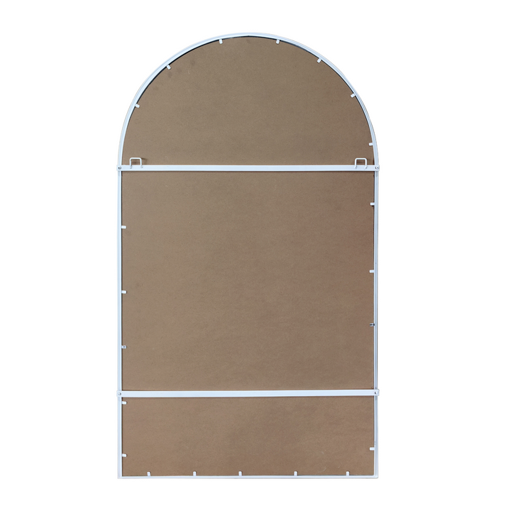 Medium Iron Arched Mirror White