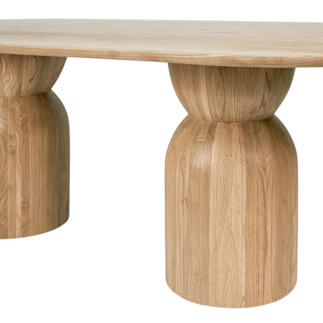 Olive Dining Round/Oval Table Base Natural