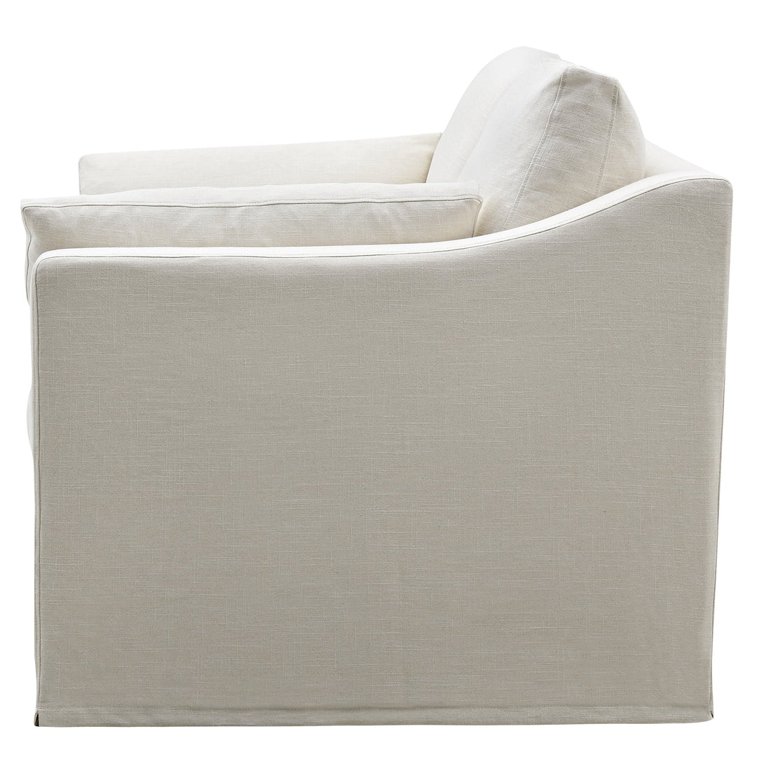 Clovelly 2 Seat Hamptons Sofa Ivory Linen Blend