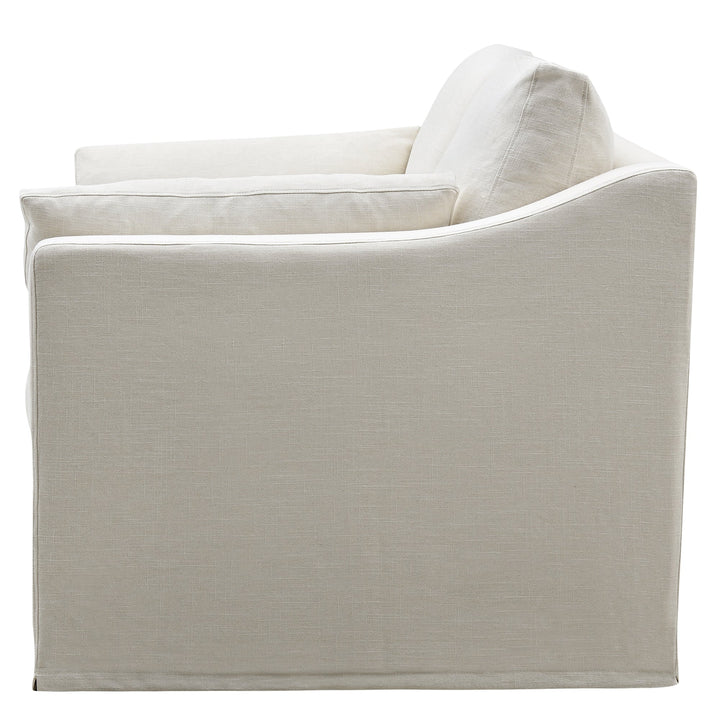 Clovelly 2 Seat Hamptons Sofa Ivory Linen Blend