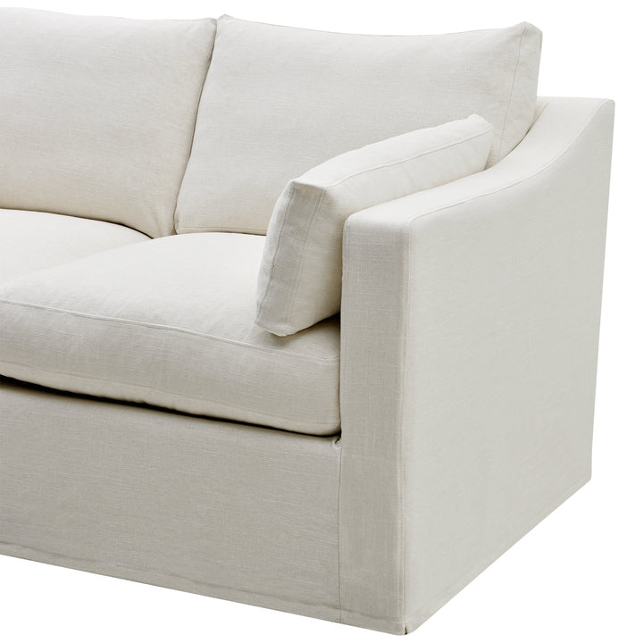 Clovelly 2 Seat Hamptons Sofa Ivory Linen Blend