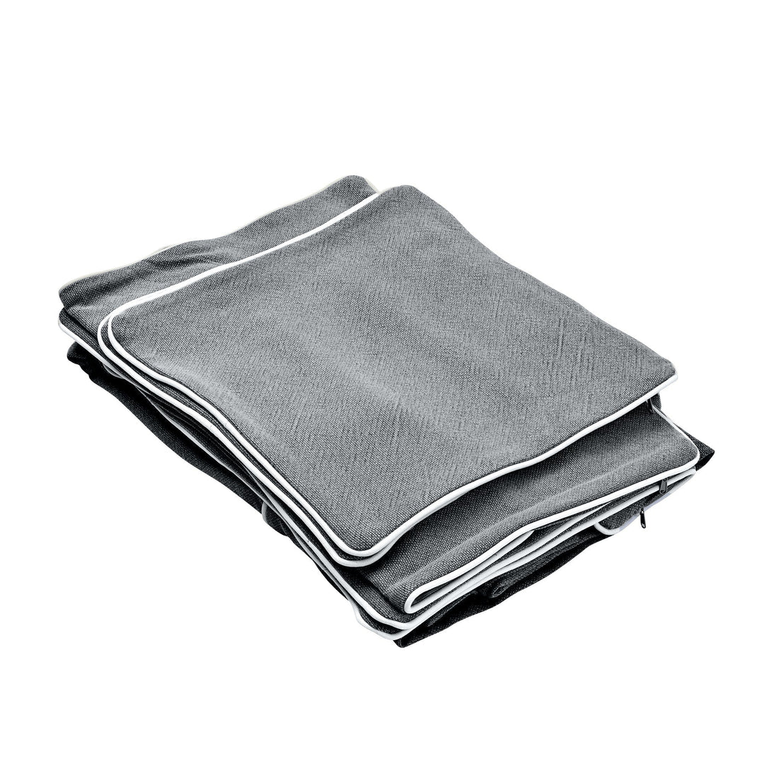 Noosa 1.5 Seat Sofa Bed Grey with White Piping